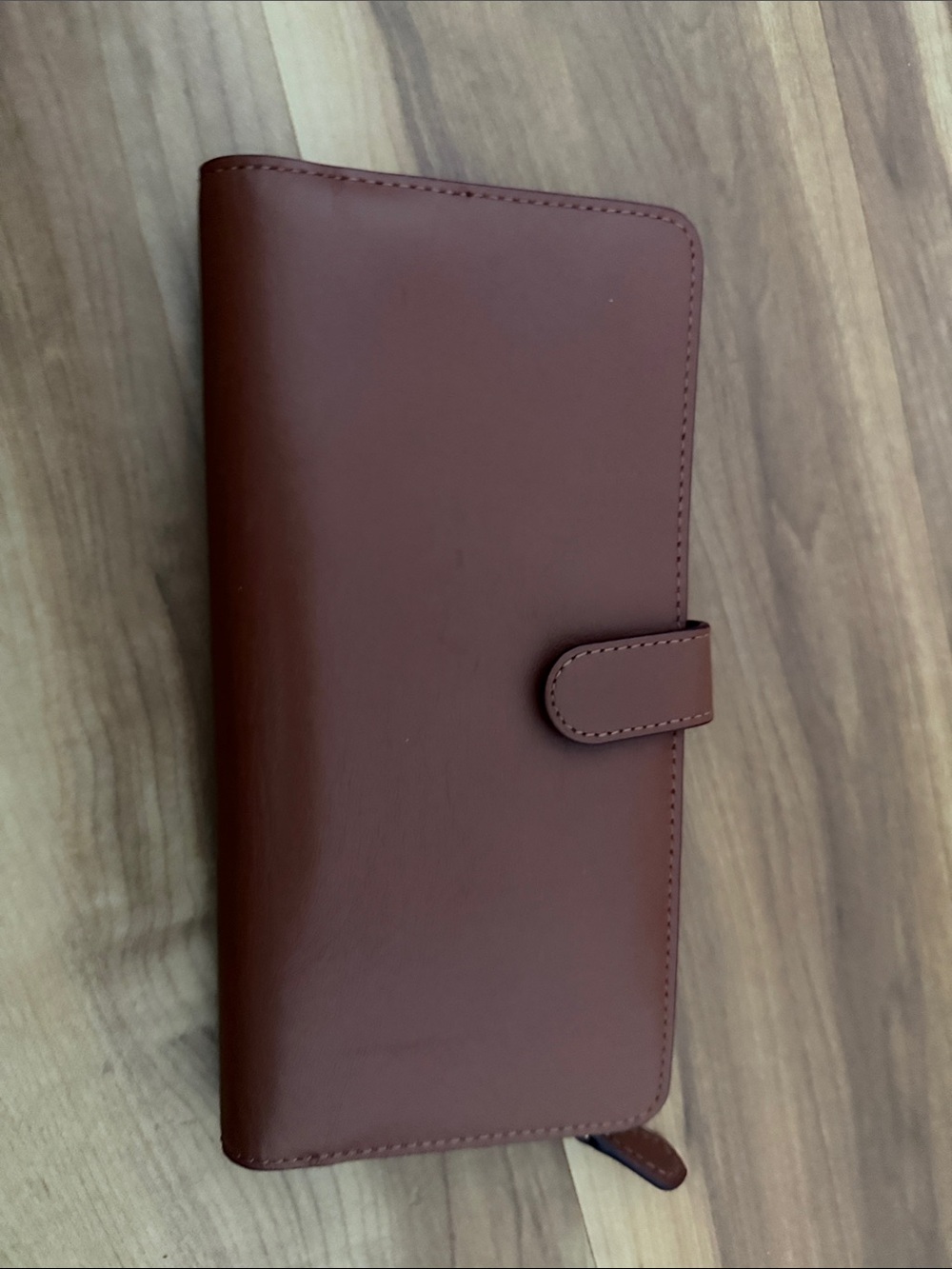 Authentic Coach Slim Accordion Zip Long Wallet - Saddle Brown/Gold Hardware - Picture 5 of 5